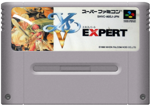 Ys V Expert media 4 for Super Famicom
